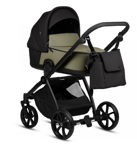 Tutis Mio3+ Essential - wózek wielofunkcyjny, zestaw 2w1 z opcją 3w1 i 4w1 | Leather Olive 025